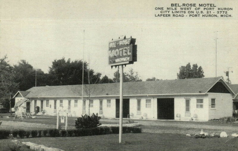 Bel-Rose Motel - Vintage Postcard